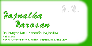 hajnalka marosan business card
